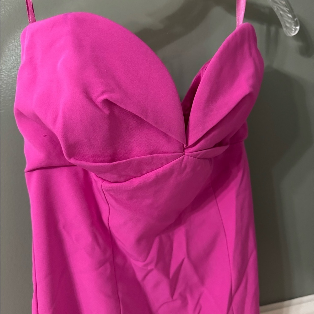 Bardot Nordstrom Strapless Pink Shock Dress 4/XS NWT - Picture 2 of 8